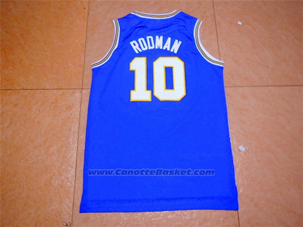 Maglia NCAA Oklahoma State Dennis Rodman #10 Retro Blu